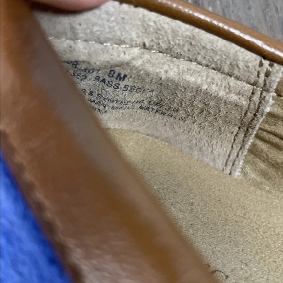 G.H. Bass Becca Loafer Leather Shoes Suede Slip-on Basket Weave Blue Size 8 - Picture 6 of 7